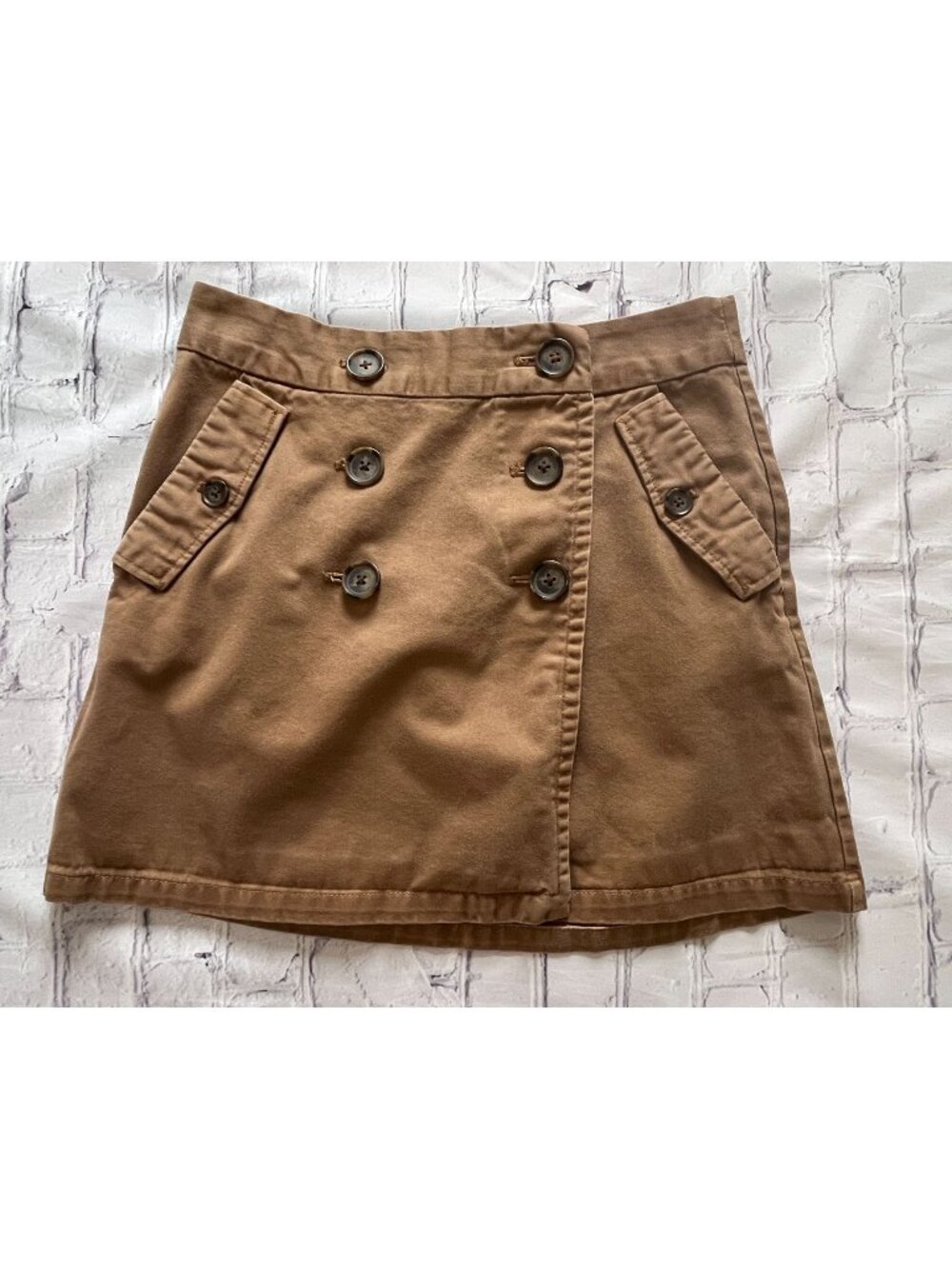 J. Crew Double Button Front Mini Skirt - Women's SIZE 4